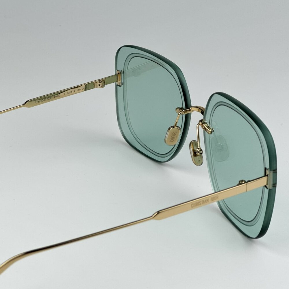 Dior ULTRADIOR SU B0O0 BRAND NEW Sunglasses Gold Green Women Square Oversized - Picture 12 of 13